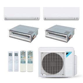 Ar-Condicionado Multi Split Inverter Daikin 28.000 BTUs (2x Evap HW 9.000 + 2x Evap Duto 12.000) Quente/Frio 220V