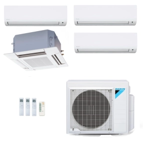 Ar-Condicionado Multi Split Inverter Daikin 34.000 (3x Evap HW 9.000 + 1x Evap Cassete 4 Vias 20.000) Quente/Frio 220V