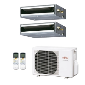 Ar-Condicionado Multi Split Inverter Fujitsu 18.000 (2x Evap Duto 12.000) Quente/Frio 220V
