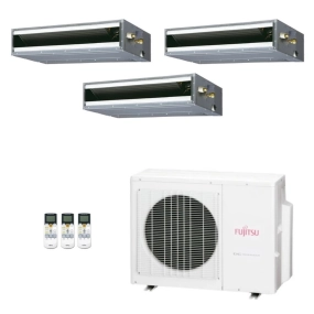 Ar-Condicionado Multi Split Inverter Fujitsu 18.000 (3x Evap Duto 9.000) Quente/Frio 220V