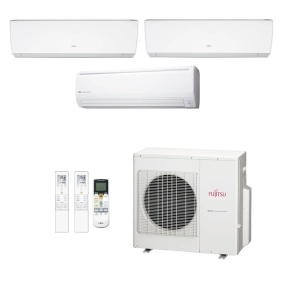 Ar-Condicionado Multi Split Inverter Fujitsu 27.000 (1x Evap HW 7.000 + 1x Evap HW 12.000 + 1x Evap HW 24.000) Quente/Frio 220V