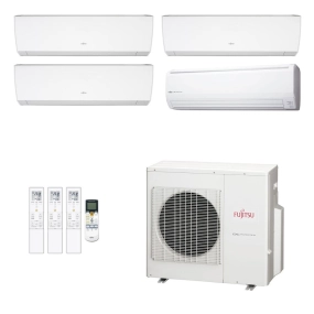Ar-Condicionado Multi Split Inverter Fujitsu 27.000 (2x Evap HW 7.000 + 1x Evap HW 9.000 + 1x Evap HW 18.000) Quente/Frio 220V