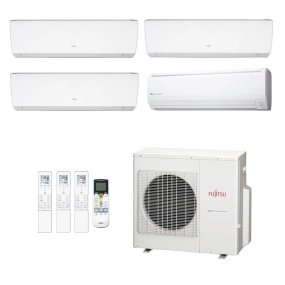 Ar-Condicionado Multi Split Inverter Fujitsu 35.000 (3x Evap HW 9.000 + 1x Evap HW 18.000) Quente/Frio 220V