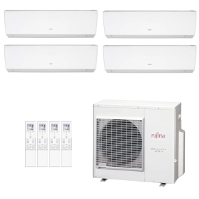 Ar-Condicionado Multi Split Inverter Fujitsu 35.000 BTUs (2x Evap HW 9.000 + 2x Evap HW 12.000) Quente/Frio 220V