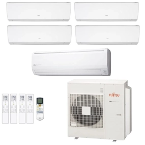 Ar-Condicionado Multi Split Inverter Fujitsu 45.000 (4x Evap HW 7.000 + 1x Evap HW 24.000) Quente/Frio 220V