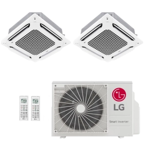 Ar-Condicionado Multi Split Inverter LG 18.000 (1x Evap Cassete 4 Vias 9.000 + 1x Evap Cassete 4 Vias 12.000) Quente/Frio 220V