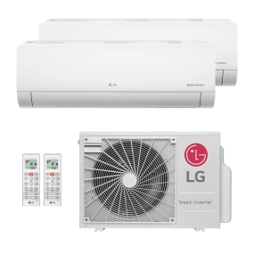 Ar-Condicionado Multi Split Inverter LG 18.000 (1x Evap HW 9.000 + 1x Evap HW 12.000) Quente/Frio 220V								