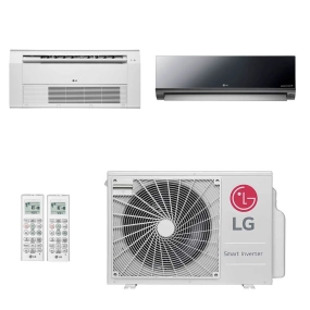 Ar-Condicionado Multi Split Inverter LG 18.000 (1x Evap HW Artcool 9.000 + 1x Evap Cassete 1 Via 12.000) Quente/Frio 220V