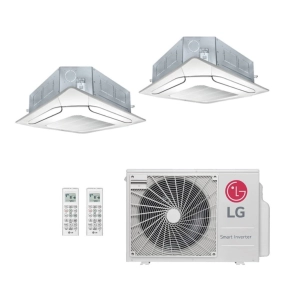 Ar-Condicionado Multi Split Inverter LG 18.000 BTUs (1x Evap Cassete 4 Vias 9.000 + 1x Evap Cassete 4 Vias 12.000) Quente/Frio 220V