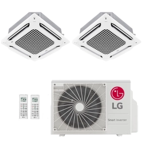 Ar-Condicionado Multi Split Inverter LG 21.000 (1x Evap Cassete 4 Vias 9.000 + 1x Evap Cassete 4 Vias 18.000) Quente/Frio 220V								