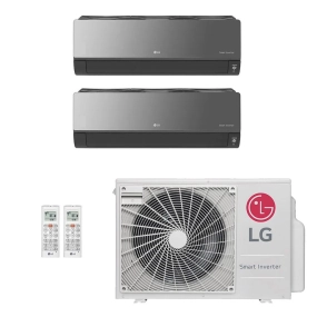 Ar-Condicionado Multi Split Inverter LG 21.000 (1x Evap HW Artcool 9.000 + 1x Evap HW Artcool 18.000) Quente/Frio 220V