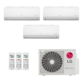 Ar-Condicionado Multi Split Inverter LG 21.000 (2x Evap HW 7.000 + 1x Evap HW 12.000) Quente/Frio 220V