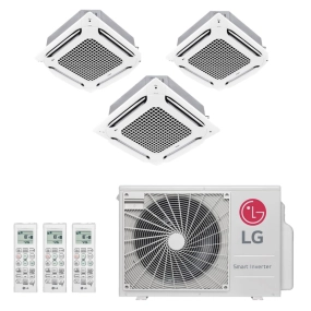 Ar-Condicionado Multi Split Inverter LG 21.000 (3x Evap Cassete 4 Vias 9.000) Quente/Frio 220V