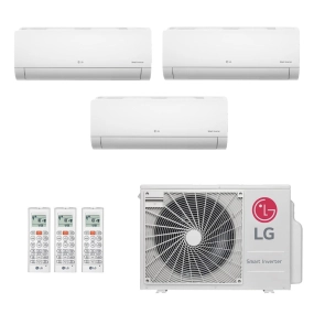 Ar-Condicionado Multi Split Inverter LG 21.000 BTUs (2x Evap HW 7.000 + 1x Evap HW 12.000) Quente/Frio 220V