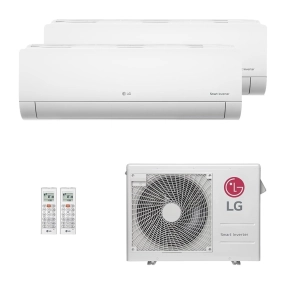 Ar-Condicionado Multi Split Inverter LG 24.000 (1x Evap HW 9.000 + 1x Evap HW 18.000) Quente/Frio 220V								