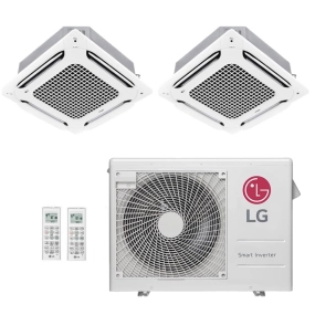 Ar-Condicionado Multi Split Inverter LG 24.000 (2x Evap Cassete 4 Vias 18.000) Quente/Frio 220V