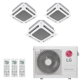 Ar-Condicionado Multi Split Inverter LG 24.000 (2x Evap Cassete 4 Vias 9.000 + 1x Evap Cassete 4 Vias 18.000) Quente/Frio 220V