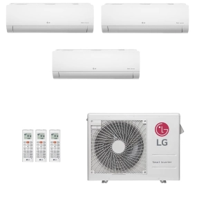 Ar-Condicionado Multi Split Inverter LG 24.000 (2x Evap HW 9.000 + 1x Evap HW 18.000) Quente/Frio 220V