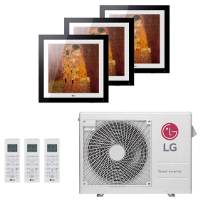 Ar-Condicionado Multi Split Inverter LG 24.000 (3x Evap Artcool Gallery 12.000) Quente/Frio 220V
