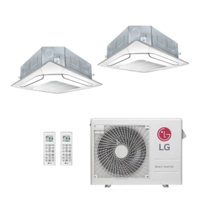Ar-Condicionado Multi Split Inverter LG 24.000 BTUs (1x Evap Cassete 4 Vias 9.000 + 1x Evap Cassete 4 Vias 12.000) Quente/Frio 220V