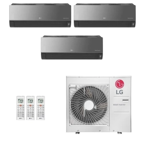 Ar-Condicionado Multi Split Inverter LG 30.000 (1x Evap HW Artcool 9.000 + 1x Evap HW Artcool 12.000 + 1x Evap HW Artcool 24.000) Quente/Frio 220V							