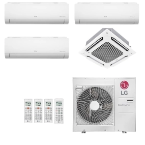 Ar-Condicionado Multi Split Inverter LG 30.000 (2x Evap HW 9.000 + 1x Evap HW 12.000 + 1x Evap Cassete 4 Vias 18.000) Quente/Frio 220V