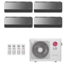 Ar-Condicionado Multi Split Inverter LG 30.000 (4x Evap HW Artcool 12.000) Quente/Frio 220V