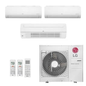 Ar-Condicionado Multi Split Inverter LG 30.000 BTUs (2x Evap HW 12.000 + 1x Evap Cassete 1 Via 18.000) Quente/Frio 220V