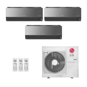 Ar-Condicionado Multi Split Inverter LG 30.000 BTUs (2x Evap HW Artcool 11.900 + 1x Evap HW Artcool 17.100) Quente/Frio 220V