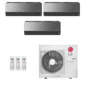 Ar-Condicionado Multi Split Inverter LG 36.000 (1x Evap HW Artcool 7.000 + 1x Evap HW Artcool 9.000 + 1x Evap HW Artcool 24.000) Quente/Frio 220V