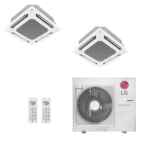 Ar-Condicionado Multi Split Inverter LG 36.000 (2x Evap Cassete 4 Vias 18.000) Quente/Frio 220V