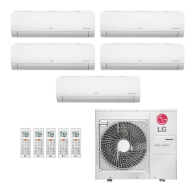 Ar-Condicionado Multi Split Inverter LG 36.000 BTUs (4x Evap HW 9.000 + 1x Evap HW 12.000) Quente/Frio 220V