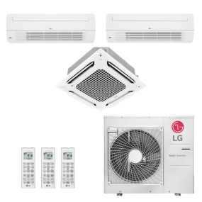 Ar-Condicionado Multi Split Inverter LG 48.000 (1x Evap Cassete 9.000 + 1x Evap Cassete 12.000 + 1x Evap Cassete 18.000) Quente/Frio 220V