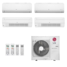Ar-Condicionado Multi Split Inverter LG 48.000 (1x Evap HW 7.000 + 1x Evap HW 12.000 + 2x Evap Cassete 1 Via 18.000) Quente/Frio 220V