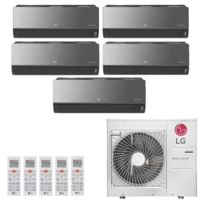 Ar-Condicionado Multi Split Inverter LG 48.000 (2x Evap HW Artcool 7.000 + 1x Evap HW Artcool 9.000 + 2x Evap HW Artcool 18.000) Quente/Frio 220V