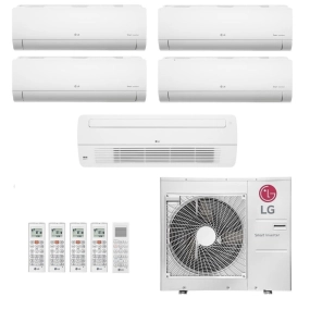 Ar-Condicionado Multi Split Inverter LG 48.000 (4x Evap HW 9.000 + 1x Evap Cassete 1 Via 12.000) Quente/Frio 220V