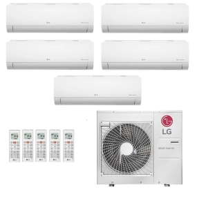 Ar-Condicionado Multi Split Inverter LG 48.000 (4x Evap HW 9.000 + 1x Evap HW 12.000) Quente/Frio 220V
