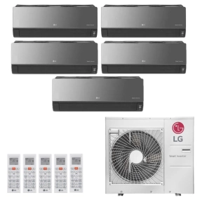 Ar-Condicionado Multi Split Inverter LG 48.000 (4x Evap HW Artcool 9.000 + 1x Evap HW Artcool 12.000) Quente/Frio 220V