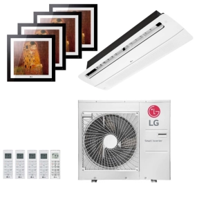 Ar-Condicionado Multi Split Inverter LG 48.000 (4x Evaporadora Artcool Gallery 9.000 + 1x Evap Cassete 1 Via 12.000) Quente/Frio 220V