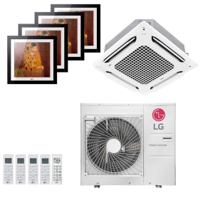 Ar-Condicionado Multi Split Inverter LG 48.000 (4x Evaporadora Artcool Gallery 9.000 + 1x Evap Cassete 4 Vias 18.000) Quente/Frio 220V