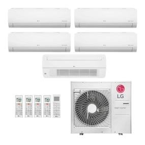Ar-Condicionado Multi Split Inverter LG 48.000 BTUs (4x Evap HW 9.000 + 1x Evap Cassete 1 Via 18.000) Quente/Frio 220V