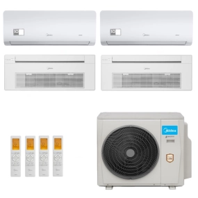 Ar-Condicionado Multi Split Inverter Midea 36.000 (2x Evap HW 9.000 + 1x Evap Cassete 1 Via 12.000 + 1x Evap Cassete 1 Via 18.000) Quente/Frio 220V								
