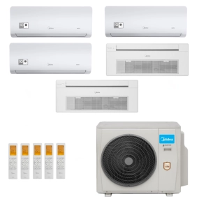 Ar-Condicionado Multi Split Inverter Midea 42.000 (3x Evap HW 9.000 + 1x Evap Cassete 1 Via 12.000 + 1x Evap Cassete 1 Via 18.000) Quente/Frio 220V								