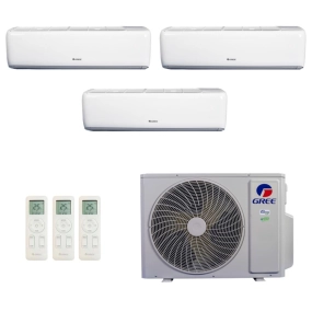 Ar-Condicionado Multi Split Inverter R-32 Gree 24.000 (3x Evap HW 12.000) Quente/Frio 220V