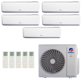 Ar-Condicionado Multi Split Inverter R-32 Gree 42.000 (4x Evap HW 9.000 + 1x Evap HW 24.000) Quente/Frio 220V