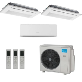 Ar-Condicionado Multi Split Inverter Springer Midea 27.000 (1x Evap HW 9.000 + 2x Evap Cassete 1 Via 12.000) Quente/Frio 220V