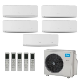 Ar-Condicionado Multi Split Inverter Springer Midea 42.000 (4x Evap HW 9.000 + 1x Evap HW 12.000) Quente/Frio 220V