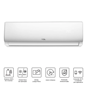 Ar-Condicionado Multi Split Inverter TCL 27.000 (2x Evap HW 9.000 + 1x Evap HW 12.000) Quente/Frio 220V