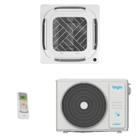 Ar-Condicionado Split Cassete Inverter 4 Vias R-32 Elgin Eco 30.000 BTUs Quente/Frio 220V Monofásico