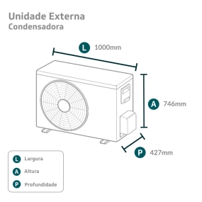 Ar-Condicionado Split HW Inverter Gree G-Top Connection 30.000 BTUs Quente/Frio 220V